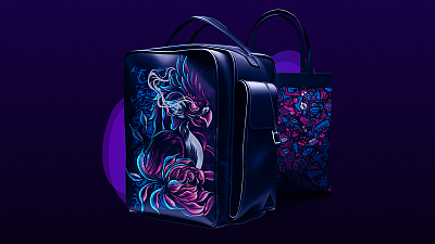 Композиция с курьерскими сумками