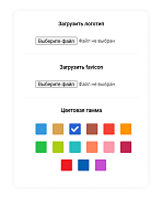 Доступные настройки в виджете